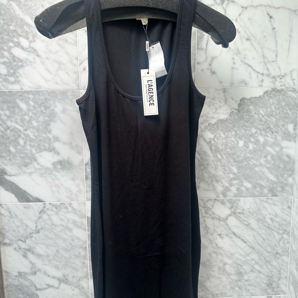 L'AGENCE Charcoal Ribbed Tank dress.  Super soft, never worn